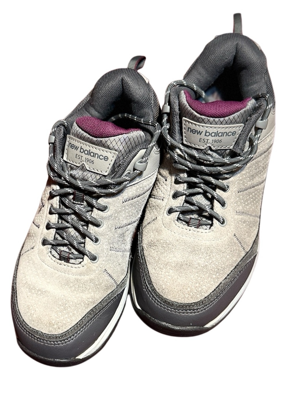 New Balance WW1201MH ABZORB Trail Walking Shoes Gray Purple Women’s 8.  EUC